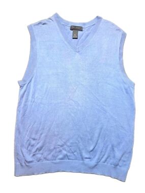 Daniel Cremieux Light Blue V-Neck Knit Sweater Vest XL